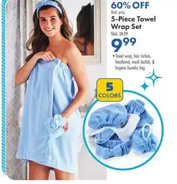 Boscov's 5-Piece Towel Wrap Set offer