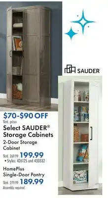 Boscov's Select SAUDER Storage Cabinets offer