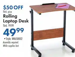 Boscov's Rolling Laptop Desk offer