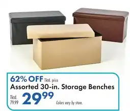 Boscov's Assorted 30-in. Storage Benches offer