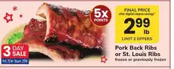 ACME Pork Back Ribs or St. Louis Ribs offer