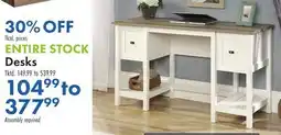 Boscov's ENTIRE STOCK Desks offer