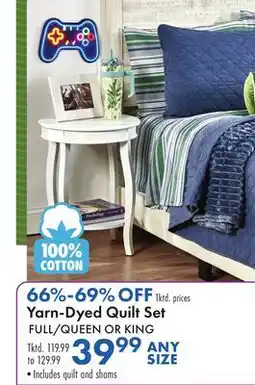 Boscov's Yarn-Dyed Quilt Set offer