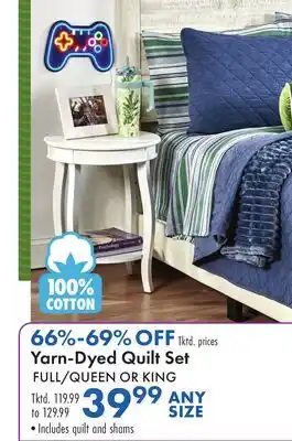 Boscov's Yarn-Dyed Quilt Set offer