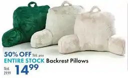 Boscov's ENTIRE STOCK Backrest Pillows offer