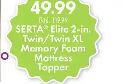 Boscov's SERTA Elite 2-in. Twin/Twin XL Memory Foam Mattress Topper offer