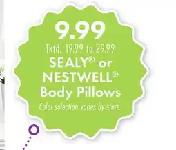 Boscov's SEALY or NESTWELL Body Pillows offer