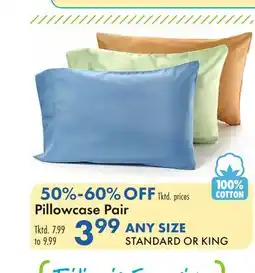 Boscov's Pillowcase Pair offer