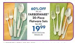 Boscov's FARBERWARE 20-Piece Flatware Sets offer