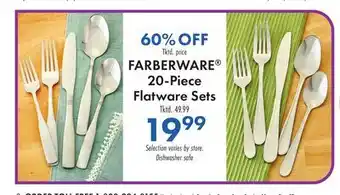Boscov's FARBERWARE 20-Piece Flatware Sets offer