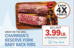 Kings Food Markets CHAIRMAN'S RESERVE PORK BABY BACK RIBS offer