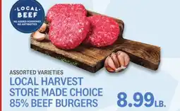 Kings Food Markets LOCAL HARVEST STORE MADE CHOICE 85% BEEF BURGERS offer