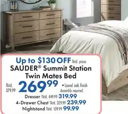 Boscov's SAUDER Summit Station Twin Mates Bed offer