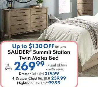 Boscov's SAUDER Summit Station Twin Mates Bed offer