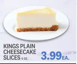 Kings Food Markets KINGS PLAIN CHEESECAKE SLICES offer