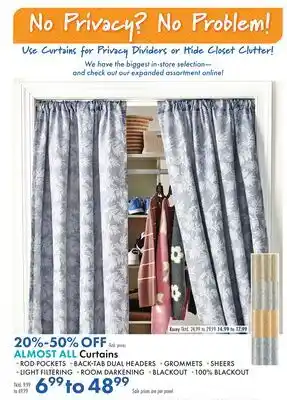 Boscov's ALMOST ALL Curtains offer