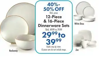 Boscov's 12-Piece & 16-Piece Dinnerware Sets offer
