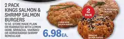 Kings Food Markets 2 PACK KINGS SALMON & SHRIMP SALMON BURGERS offer