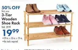 Boscov's 3-Tier Wooden Shoe Rack offer
