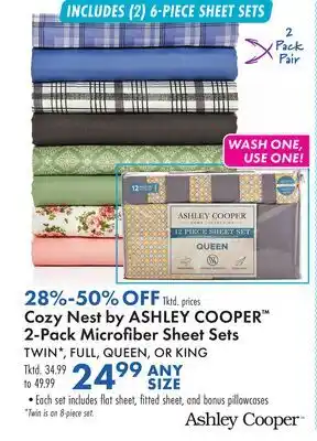 Boscov's Cozy Nest by ASHLEY COOPER 2-Pack Microfiber Sheet Sets offer
