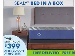 Boscov's SEALY BED IN A BOX offer
