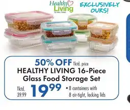 Boscov's HEALTHY LIVING 16-Piece Glass Food Storage Set offer