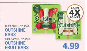 Kings Food Markets 12 CT. 18 FL. OZ. PKG. 5672706|5672695 BARS 6 CT. 14.7 FL. OZ. PKG. OUTSHINE FRUIT BARS offer