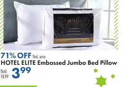 Boscov's HOTEL ELITE Embossed Jumbo Bed Pillow offer
