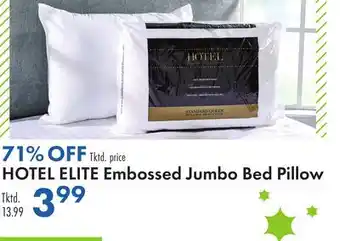 Boscov's HOTEL ELITE Embossed Jumbo Bed Pillow offer