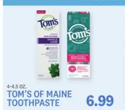 Kings Food Markets TOM'S OF MAINE TOOTHPASTE offer