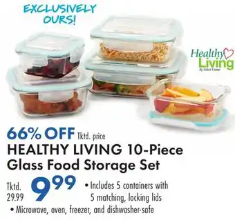 Boscov's HEALTHY LIVING 10-Piece Glass Food Storage Set offer