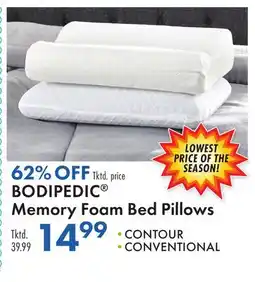 Boscov's BODIPEDIC Memory Foam Bed Pillows offer