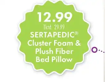 Boscov's SERTAPEDIC Cluster Foam & Plush Fiber Bed Pillow offer