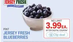 Kings Food Markets JERSEY FRESH BLUEBERRIES offer