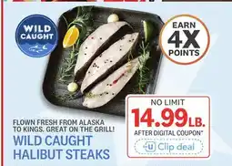 Kings Food Markets WILD CAUGHT HALIBUT STEAKS offer