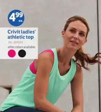 Lidl Crivit ladies' athletic top offer
