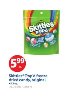 Lidl Skittles Pop'd Freeze Dried Candy, Original offer
