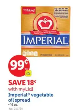 Lidl Imperial vegetable oil spread offer