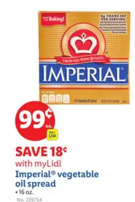 Lidl Imperial vegetable oil spread offer