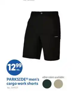 Lidl PARKSIDE men's cargo work shorts offer