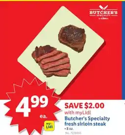 Lidl Butcher's Specialty fresh sirloin steak offer