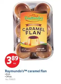 Lidl Raymundo's caramel flan offer