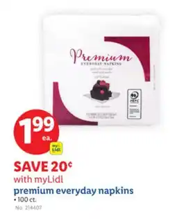Lidl Premium Everyday Napkins offer