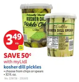 Lidl myLidl kosher dill pickles offer