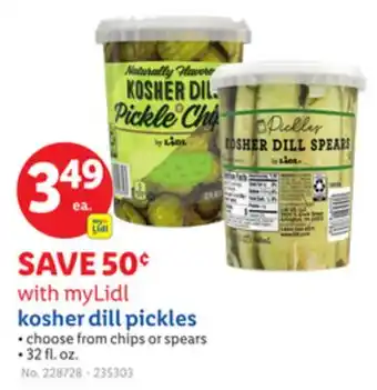 Lidl myLidl kosher dill pickles offer