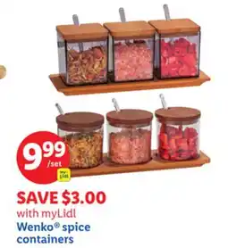 Lidl Wenko spice containers offer