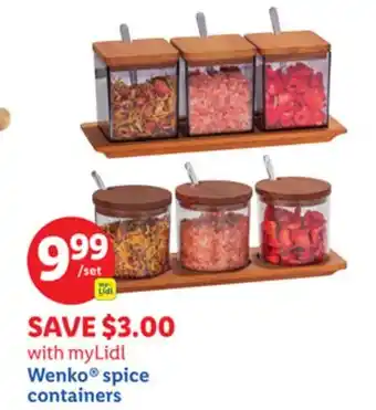 Lidl Wenko spice containers offer