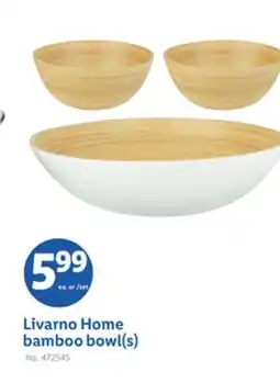 Lidl Livarno Home Bamboo Bowl (s) offer