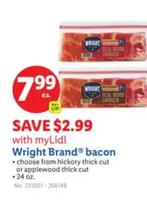 Lidl Wright Brand bacon offer