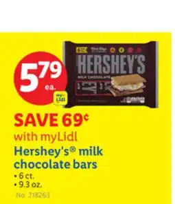 Lidl Hershey's Milk Chocolate Bars offer